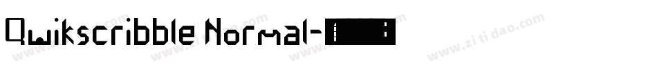 Qwikscribble Normal字体转换